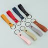 custom portable pu leather keychains 5