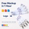 custom printed corporate event lanyard with metal hook 1