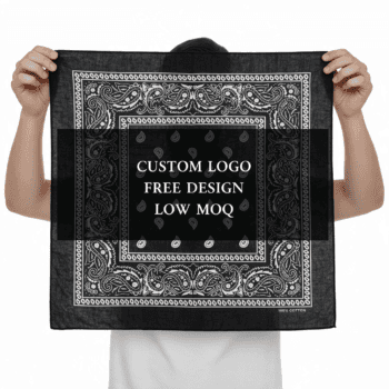 custom printed cotton polyester bandana for corporate events
