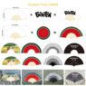 custom printed fabric bamboo folding fan 3