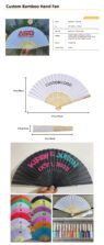 custom printed fabric bamboo folding fan 4