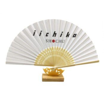 custom printing bamboo fabric folding hand fan 1
