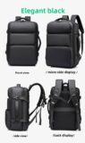 custom pu multi functional expandable travel laptop backpack 5