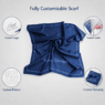 custom real silk square bandana scarf for executive swag
