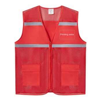 custom reflective mesh safety vest for volunteer events