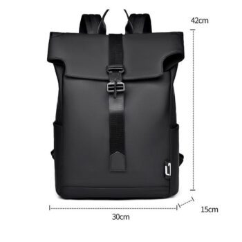 custom roll top waterproof business laptop backpack 1