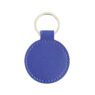 custom round pu leather bag charm keychain 2