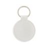 custom round pu leather bag charm keychain 4
