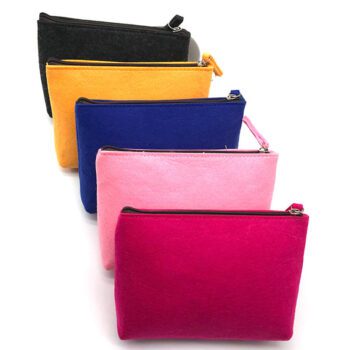 custom soft felt multi function cosmetic pouch 1