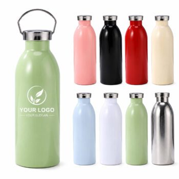 custom stainless steel loop handle sport water bottle