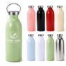 custom stainless steel loop handle sport water bottle