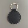 custom sublimation pu leather round keychain 2