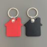 custom sublimation pu leather round keychain 3