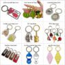 custom sublimation pu leather round keychain 5