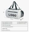 custom unisex lightweight denim sports duffle bag 4