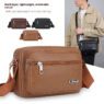 custom unisex pu leather business crossbody bag 1