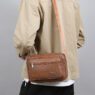 custom unisex pu leather business crossbody bag 2