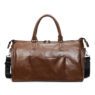 custom unisex vintage pu leather travel duffle bag