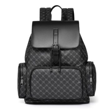 custom vintage pu leather multifunctional mens commute backpack