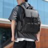 custom vintage pu leather multifunctional mens commute backpack 4