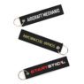 custom woven fabric flight key tag keychain 3