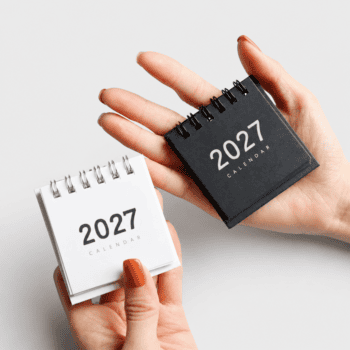desktop flip pocket small mini calendar