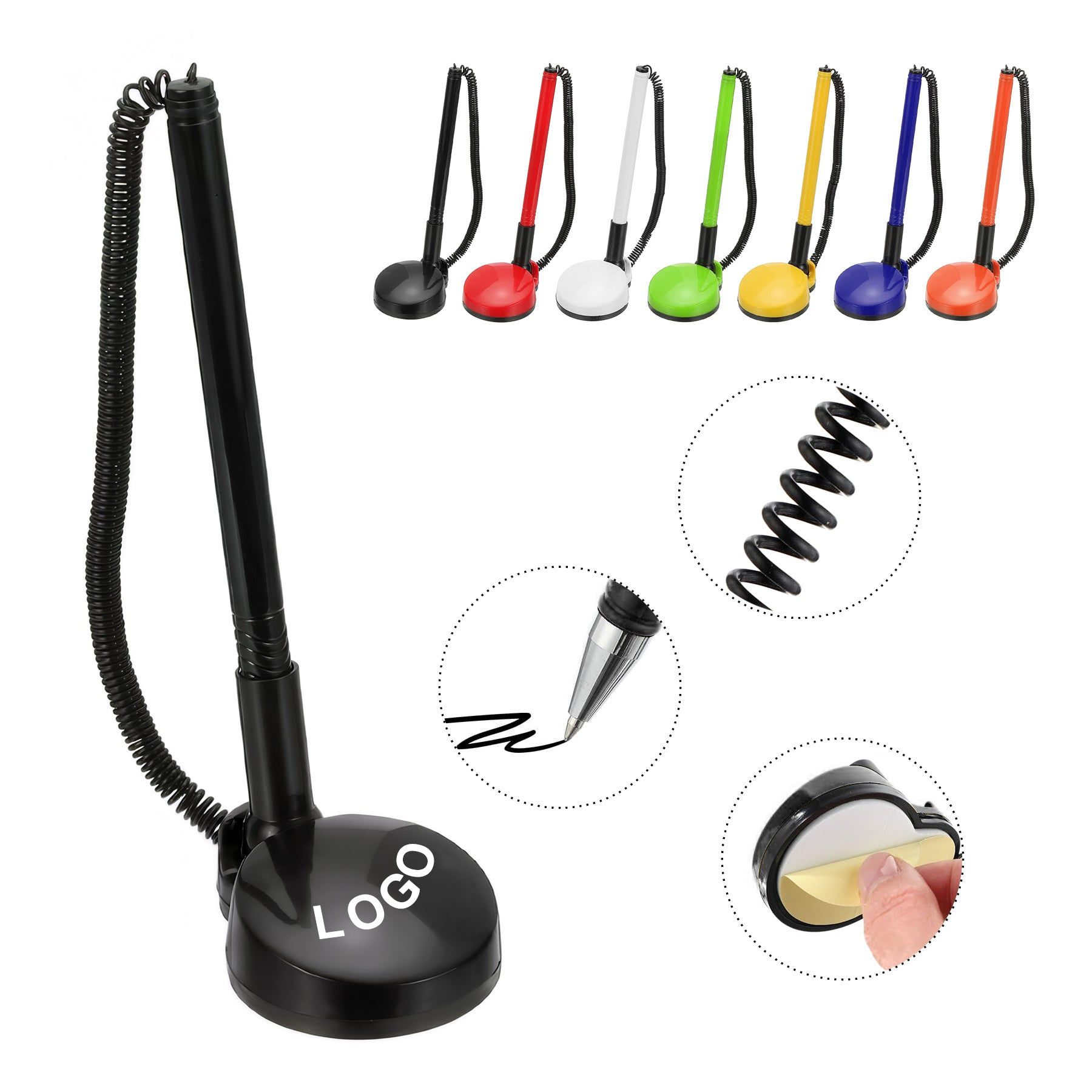 desktop pen with adhesive base desktop pen with adhesive base