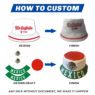 double side reversible sublimation polyester bucket hat 4