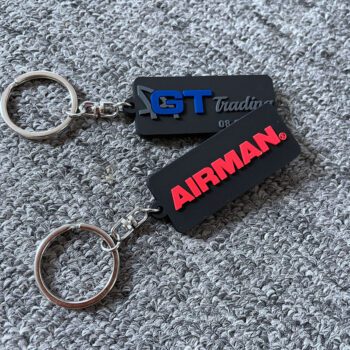 double sided soft pvc rubber keychain pendant 1