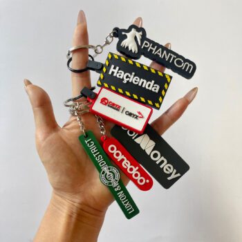 double sided soft pvc rubber keychain pendant