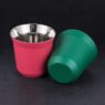 double wall stainless steel mini coffee mug 2
