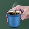 double wall stainless steel mini coffee mug 4