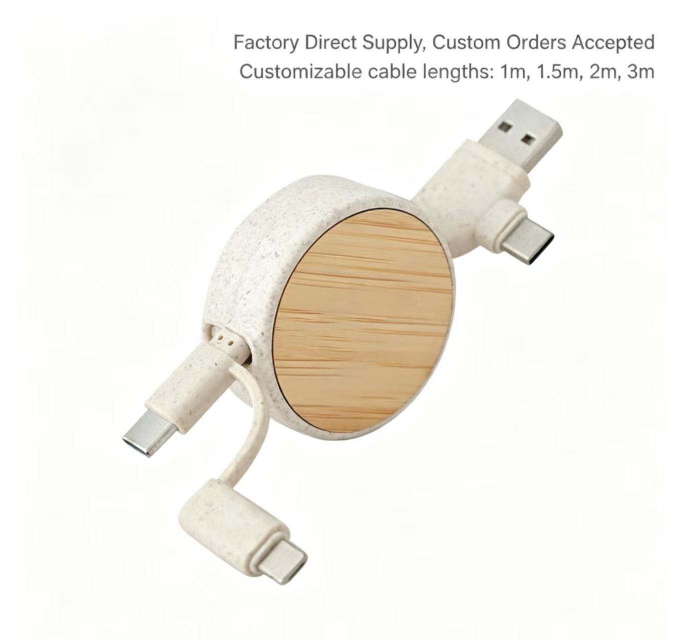eco 5 in 1 retractable bamboo charging cable eco 5 in 1 retractable bamboo charging cable