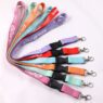 elastic lanyard with detachable buckle badge holder