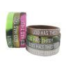 embossed printed rubber sports bracelets 3