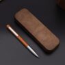 engraved twist wooden ball pen silver 3