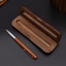 engraved twist wooden ball pen silver 4