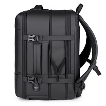 expandable usb charging laptop backpack with shoe compartment 1