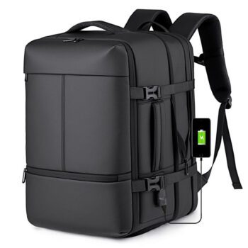 expandable usb charging laptop backpack with shoe compartment