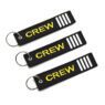 fabric embroidered logo keychain luggage tag 4