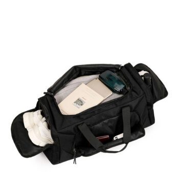 fashion carry on with shoe compartment zippered pockets 1
