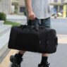 fashion carry on with shoe compartment zippered pockets 5