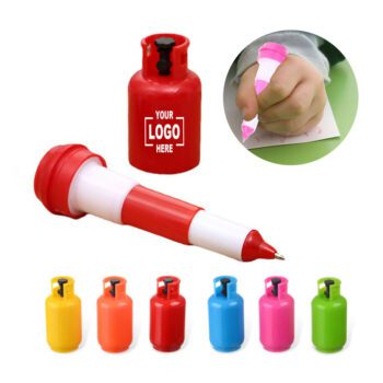 gas cylinder shape plastic ballpoint pen