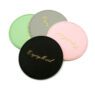 gold stamping debossed pu leather drink coasters 1