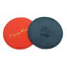 gold stamping debossed pu leather drink coasters 2