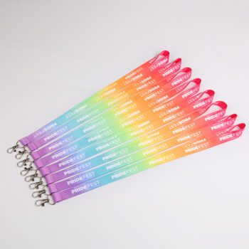heat press printed lanyard with flap ribbon 1