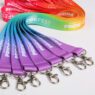 heat press printed lanyard with flap ribbon 2