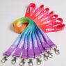 heat press printed lanyard with flap ribbon 3
