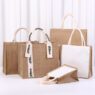 hemp burlap jute tote bags with handles 1