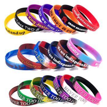 ink injected rubber bracelets for promotion 1